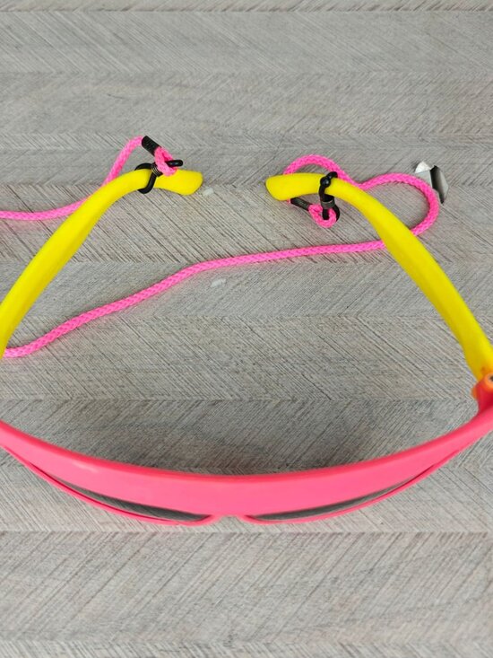 Vintage 1989 Back To The Future II Solar Shades Pizza Hut Neon Pink & Yellow main image 7